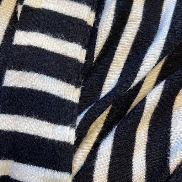 BCBG Maxazria black label black white stripe asymmetrical sweater size XS - Picture 8 of 8